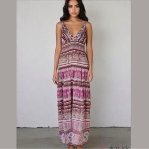 QED London Pink Halter Maxi Dress Resort Wear